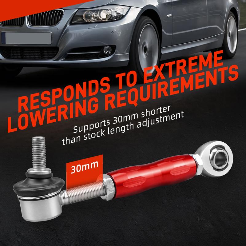 BEVINSEE Adjustable Rear Sway Bar End Links for BMW E90 E92 E87 E91 E93 E81 E82 E88, Replace for 33556764428, 33 55 6 764 428