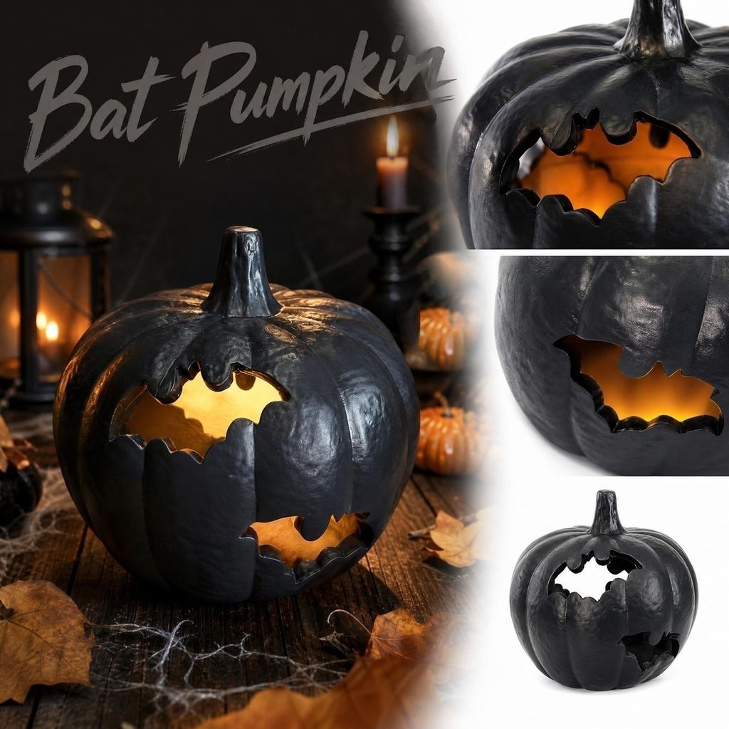 Halloween Pumpkin Decoration with Hollowed-Out Shape for Indoor Outdoor Fall Home Tabletop Ornament