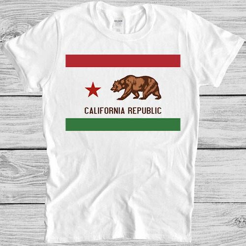 California Republic T Shirt 939 Bear Star State Flag Retro Vintage Cool Gift Tee XXXL