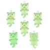 7-Color 15x29mm Translucent Luminous Cat Charms Keychain Accessories