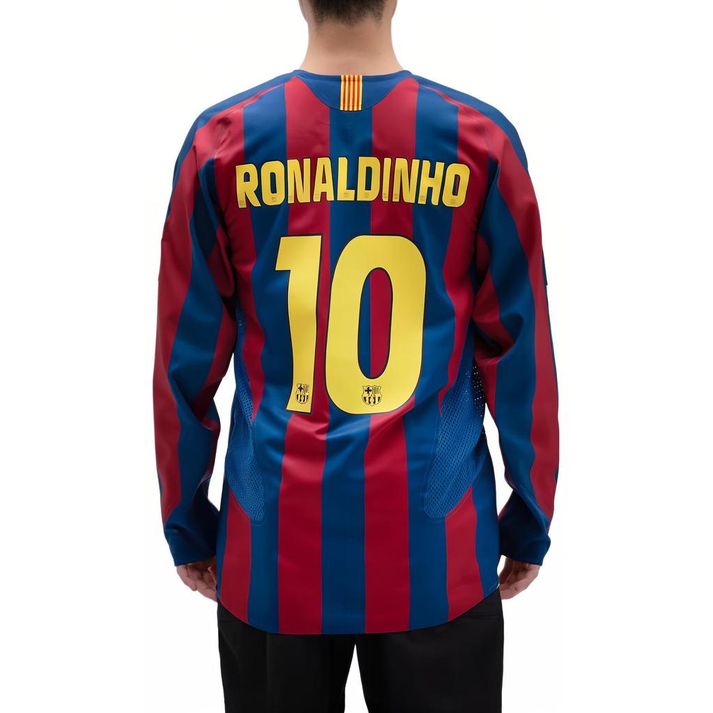 Nike FC Barcelona Ronaldinho 2005/06 Neuauflage Replica Langarmtrikot Rot/Blau Herren Oberteile HQ1462-471