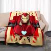Manta Cálida de Dibujos Animados de Iron Man para Habitación, Suave y Cómoda, Portátil para Viajes y Picnic, Regalo para Familiares o Amigos