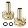 Barb-to-Female-Thread Garden Hose Adapter 1/2" Barb to 3/4" GHT in Brass with a Threaded Coupling End for Connecting Garden Hoses and Extending a Hose