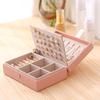 2 Layer Jewelry Holder Leather Jewelry Organizers with Buckle Jewelry Cases