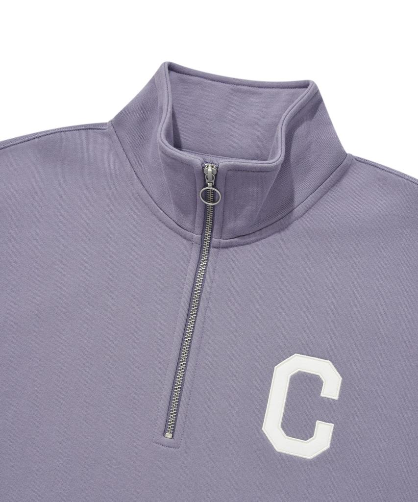 COVERNAT C Logo Half Zip Sweatshirt Lavender
