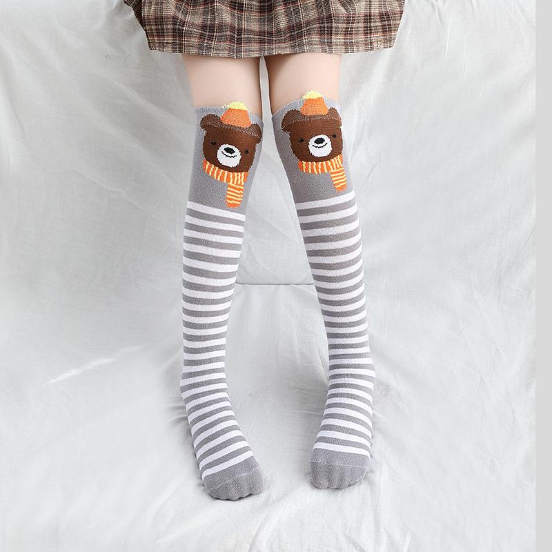 Autumn Style 3D Animal Cartoon Over-the-Knee Cotton Socks for Girls and Babies