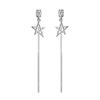 Fashionable and Versatile Jewelry Rear Hanging Dual-purpose Earrings for Five-pointed Star Tassel Earrings for Women