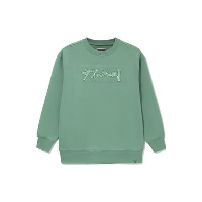 Li Ning Badfive Series Printed Pullover Sweatshirt Men Sweatshirt Light-Green AWDRG81-2
