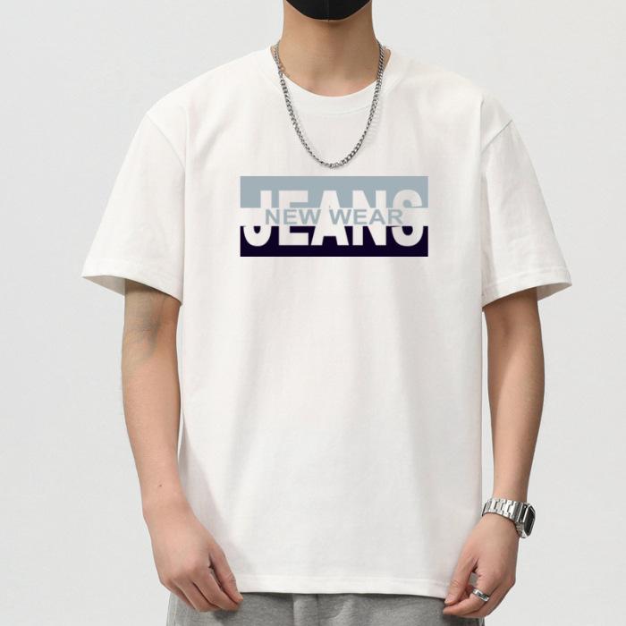 Updated Summer Mens Round Neck Printed Short-sleeved T-shirt Thin Leisure Youth Half-sleeved Blouse
