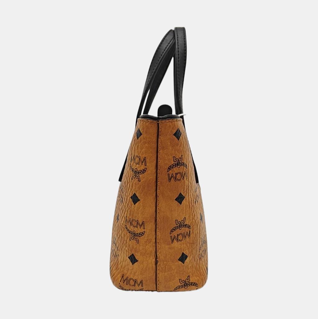 [Pre-Owned] Anya Visetos Coated Monogram Print Commuter Canvas Tote Bag Shopping Bag Shoulder Handbag Mini - Fair #AIW5UO