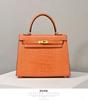 Matte Crocodile Pattern Genuine Leather Kelly Bag - Versatile Handbag, Shoulder, and Crossbody Style