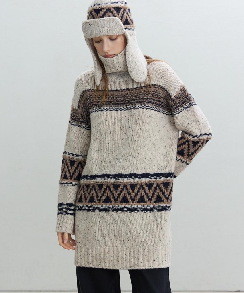Dito Nordic Long Knit Pullover [Ivory]
