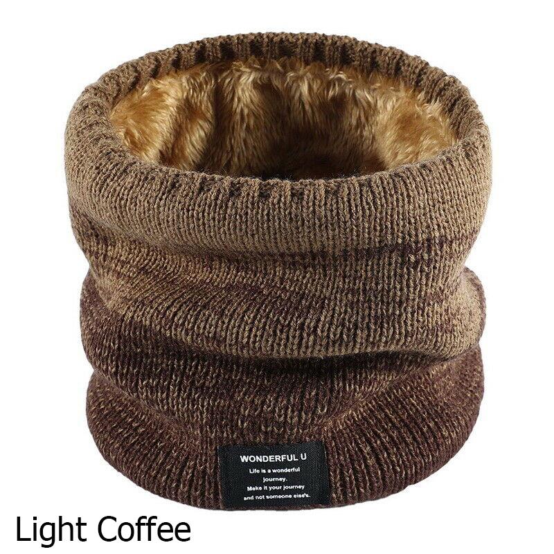 

Термофлисовый шарф-снуд для шеи, теплый зимний лыжный шарф для мужчин и женщин, рождественские подарки света кофе