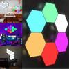 Hexagon Wall Light Wall Mounted Remote Control Touch Sensitive DIY Geometric Modular Assembled USB Power RGB Led Colorful Light