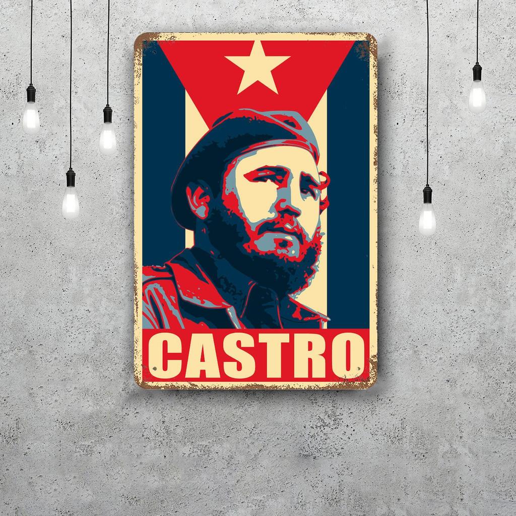 fidel castro Chairman Vintage Metal Tin Signs Posters Decor Retro Metal Plaque Wall Art Decor for Garage Bar