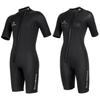 2MM Diving Suit Men's One-piece Short-sleeved Shorts Women's Front Zipper Cold-proof Warm Snorkeling Surfing Wet