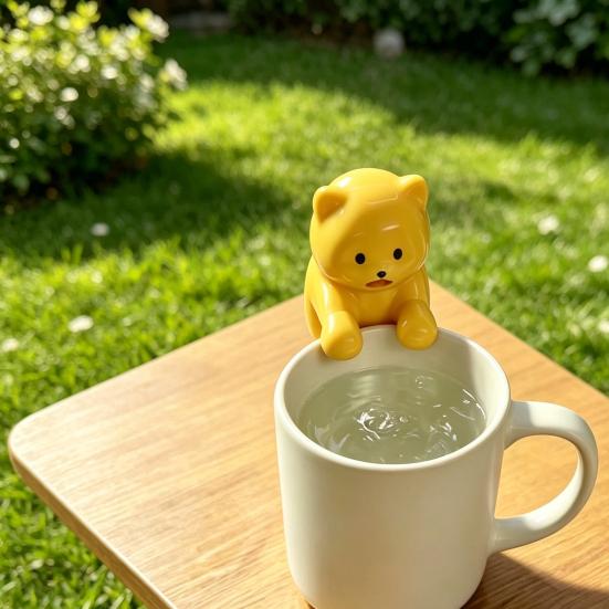 Cup Edge Clip-on Mini Fan Cartoon Animal Cooling Fan Rechargeable Cat Bear Shaped Hot Drinks Coffee Tea Meals Dishware Food Cooler Fan