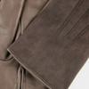MANI CALDE Suede Leather Gloves For Women_Sabbia