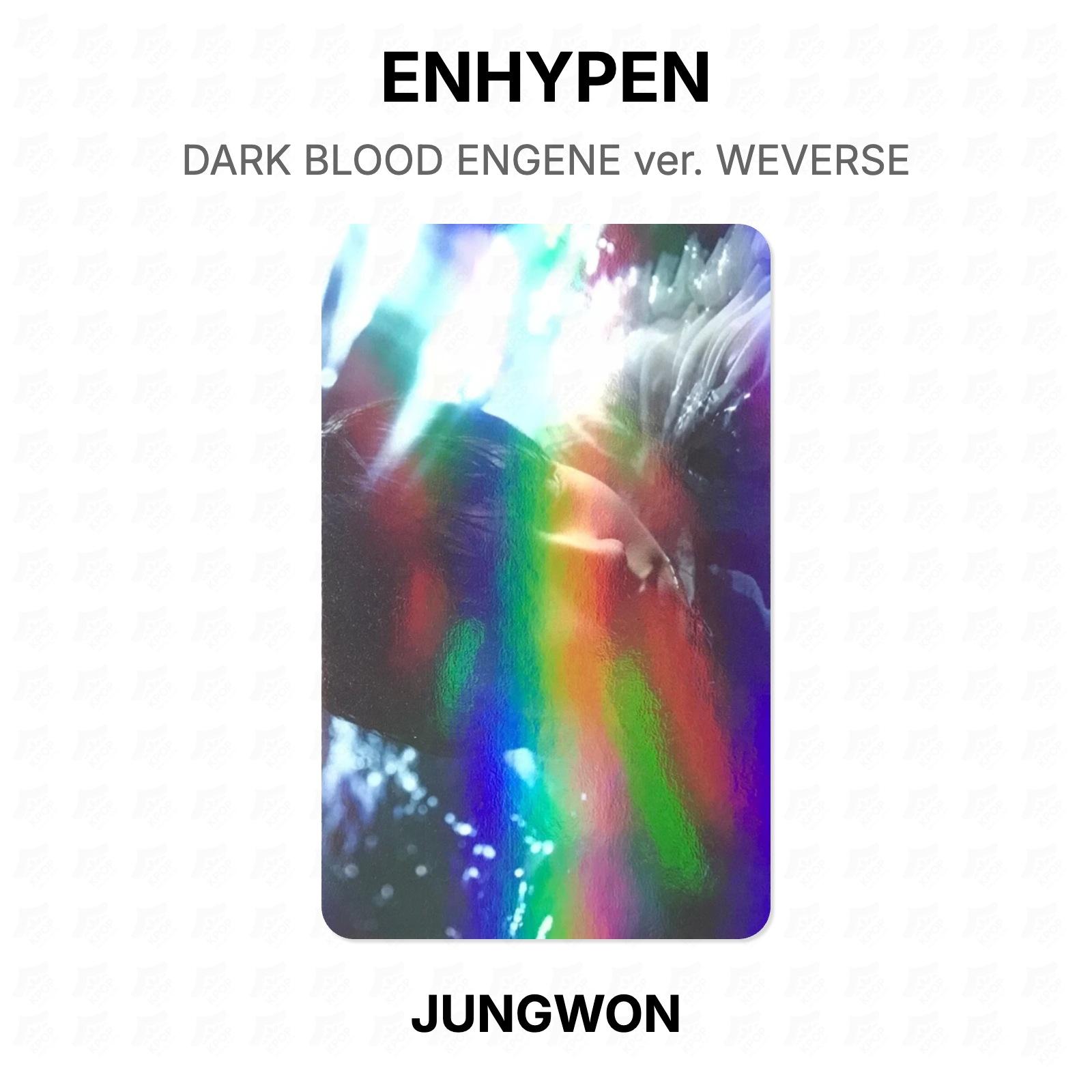 ENHYPEN DARK BLOOD ENGENE ver. WEVERSE Official Photocard JUNGWON