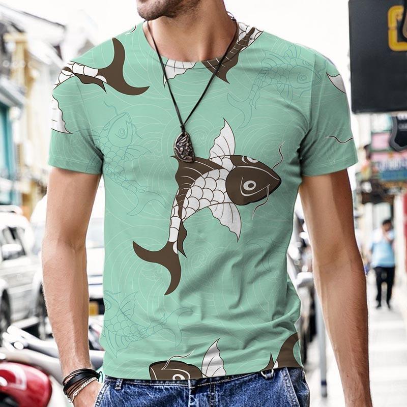 Men's Casual Tees Summer Short Sleeve Round Neck Popular Clothes 3D Print Graphic Streetwear T-Shirts