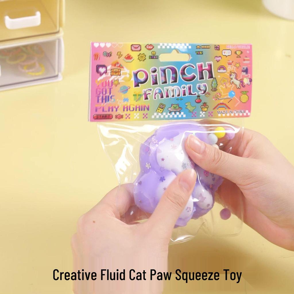 Celebrity Style Squishy Cat Paw Stress Relief Dumpling - Fun Gift for Kids