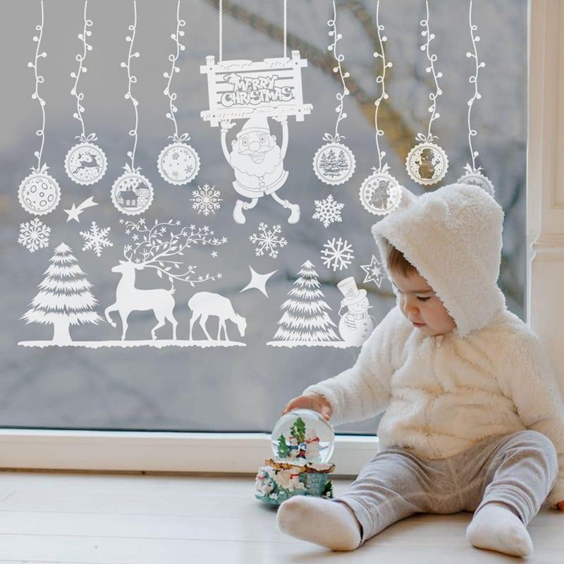 Christmas Window Sticker Merry Christmas Decorations For Home 2026 Cristmas Ornament Xmas Navidad Natal Gifts New Year 2026