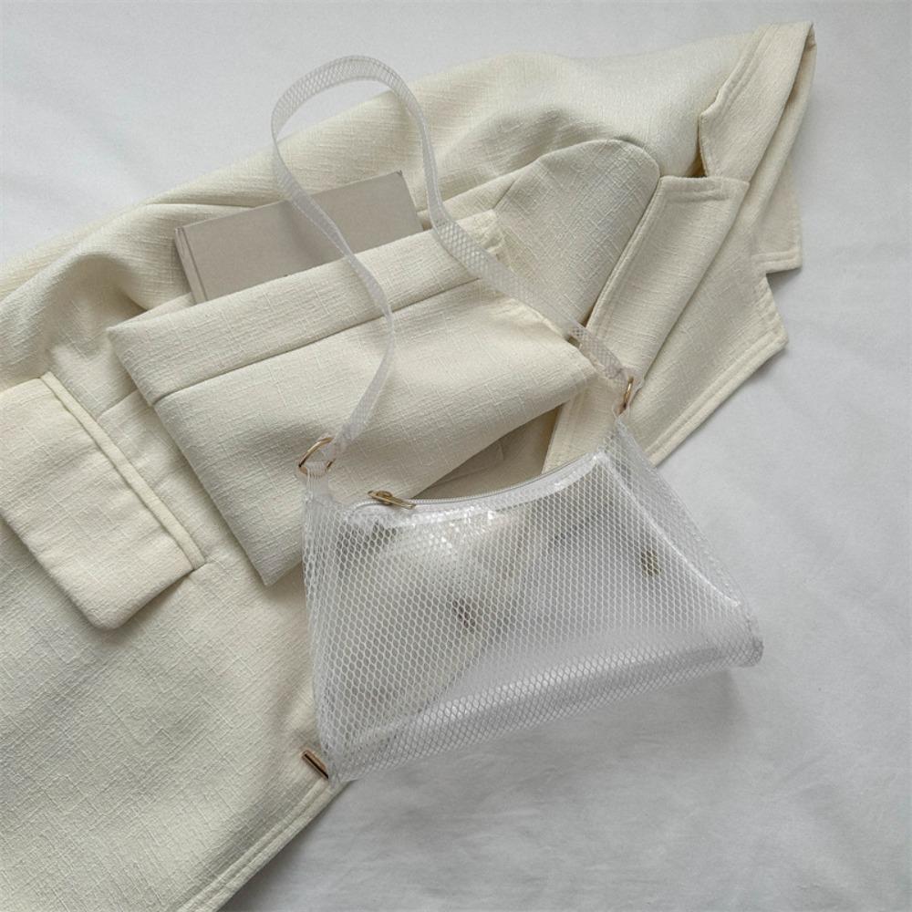 

Прозора Сумка Велика Місткість Сумка Кросбоді Модна Сумка Під Пахвою Студенти білий