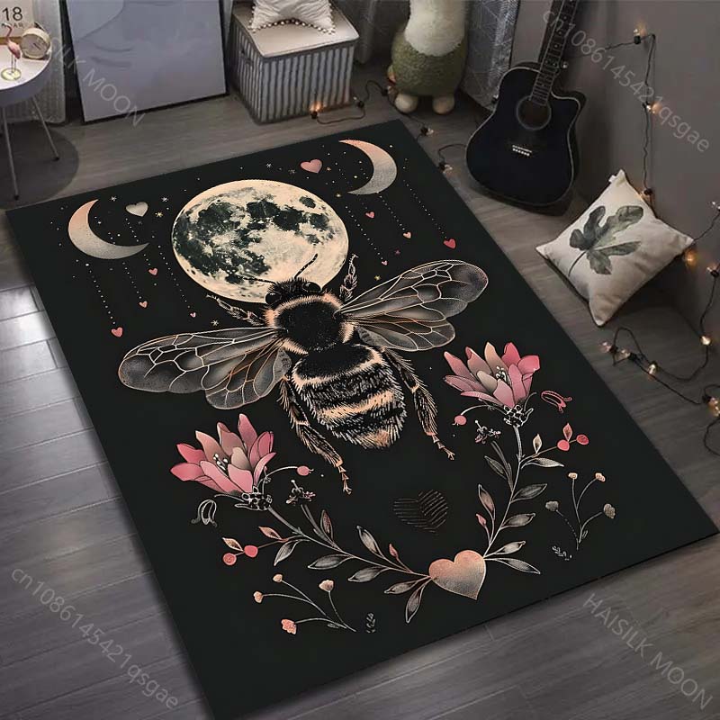

The Art of Bee Divination Print Carpet for Living Room Bedroom Bedside Sofa Table Floor Mat Home Area Rug Decor for Gifts 40x60cm (16x24in)