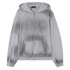 Buckaroo Vintage Dyed Oversized Zip-Up Hoodie Gray