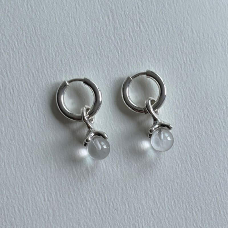 eveningbell [silver925] Crystal duo earrings