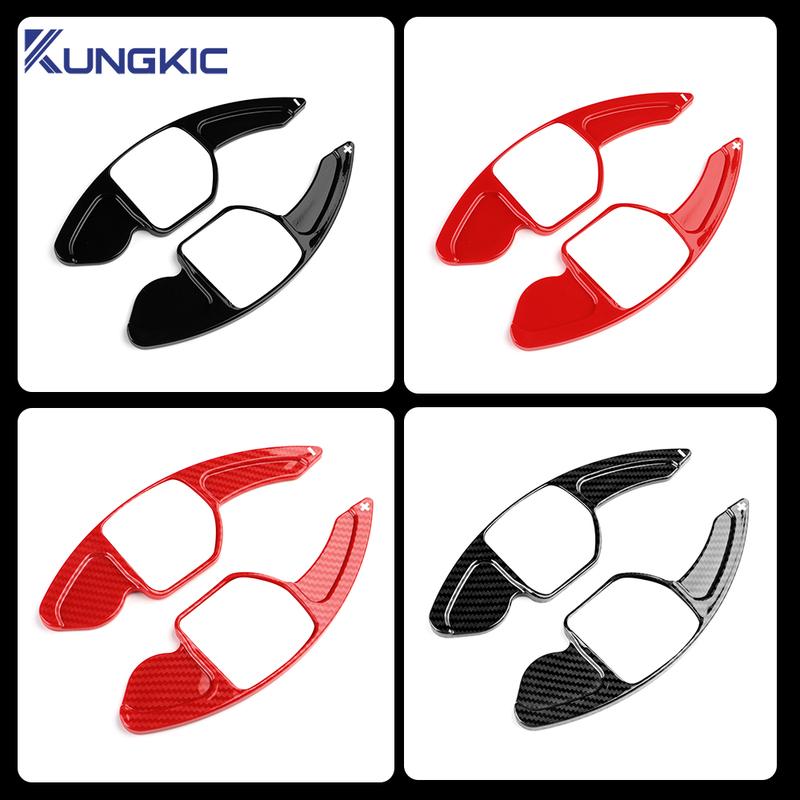 For Seat Leon Fr MK3 MK4 5F ST Cupra Ateca Alhambra Arona Ateca Ibiza 6P Carbon Fiber ABS Steering Wheel Paddle Shifter Sticker