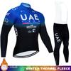 Kompletní cyklistika 2024 UAE Winter Thermal Fleece Jersey Tricuta Man Road Pánské oblečení Set Mtb Team Cyklistické kalhoty Oblečení