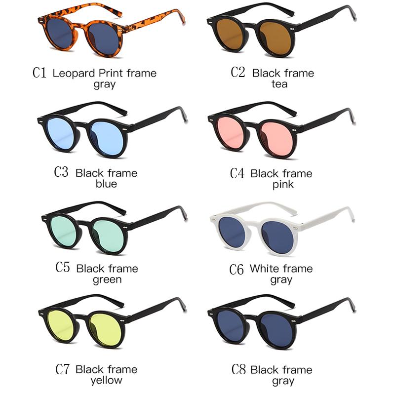 Fashion Round Sunglasses Unisex Vintage Small Frame Shades Glasses Men Women Outdoor UV protection Rice Nail Green Eyeglasses