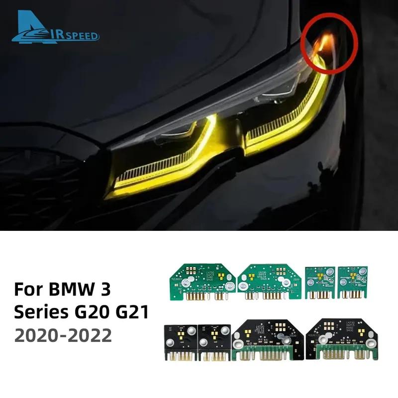 DRL LED Boards for BMW 3 Series G20 G21 - 320i 330i Adaptive Headlight Daytime Running Light Angel Eyes Lemon Yellow