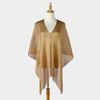 Premium Women Tassel Elegant Ladies Party Shawl Gold Silver Shimmer Wedding Stoles Glitter Golden Beach Smock Metallic Scarves