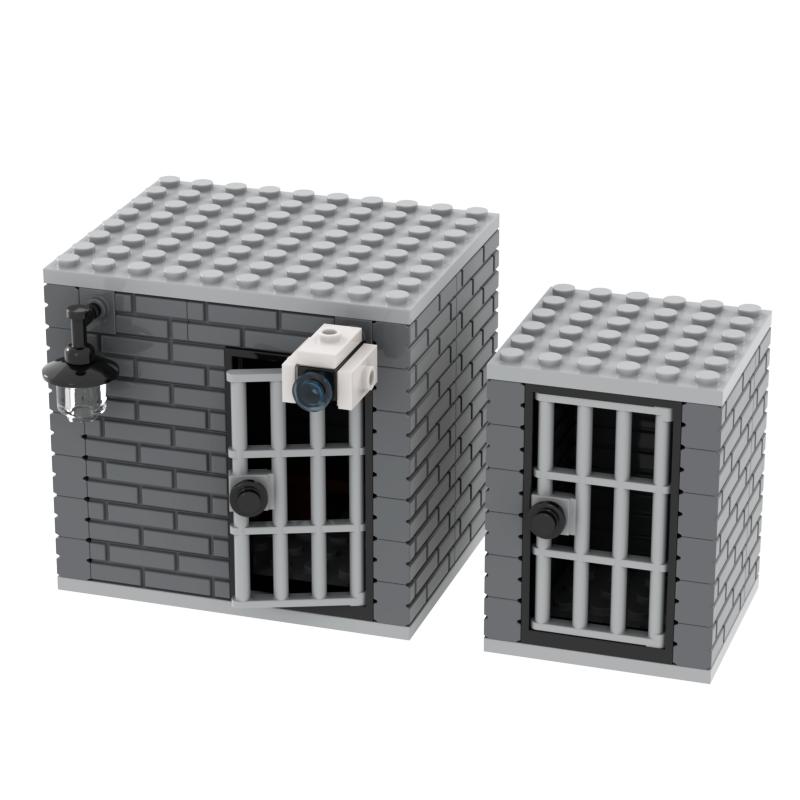 Jail Prison Cell Police Thief Building Blocks Toy Collection Kids Assembly Classic Brick Souvenir Decoration