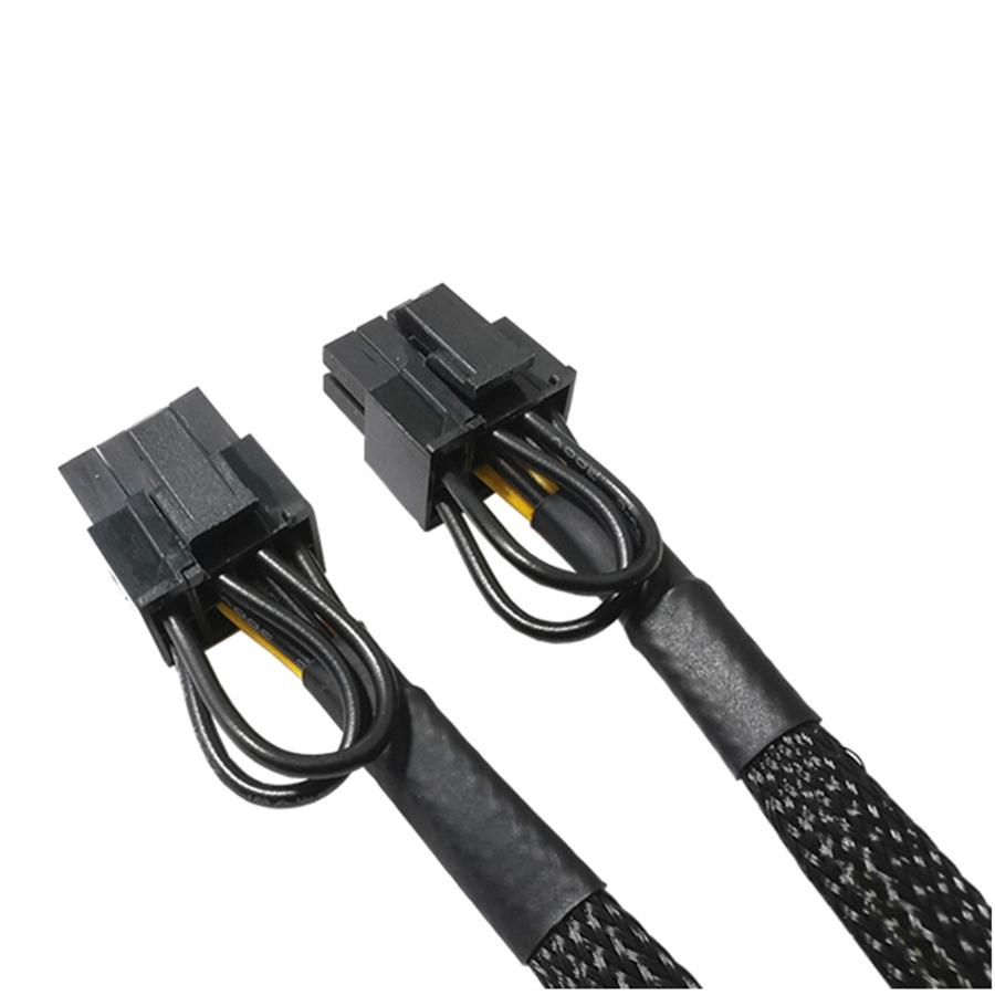 10Pcs 22cm GPU PCIE 8 Pin Female To Dual 2X 8 (6+2) Pin Male PCI Express Power Adapter Braided Y-splitter Extension Cable