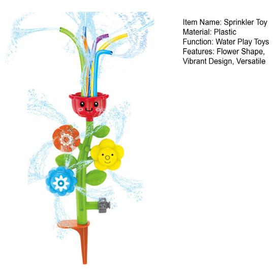 Kids Splash Flower Sprinkler Toy 360 Degree Water Game Rotating