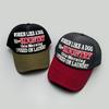 Spring And Summer Color Matching Printed Alphabet Baseball Cap Men'S And Women'S Sunshade Personalized Street Mesh Truck Hat