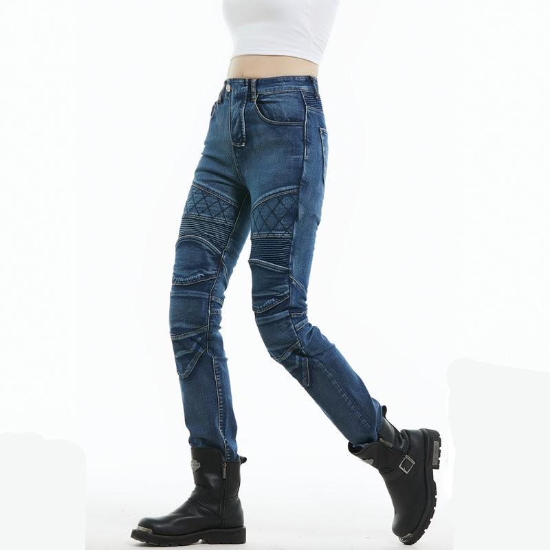 Womens Motorcycle Riding Pants With Kevlar Reinforcement Silicone Padding Safety Comfort