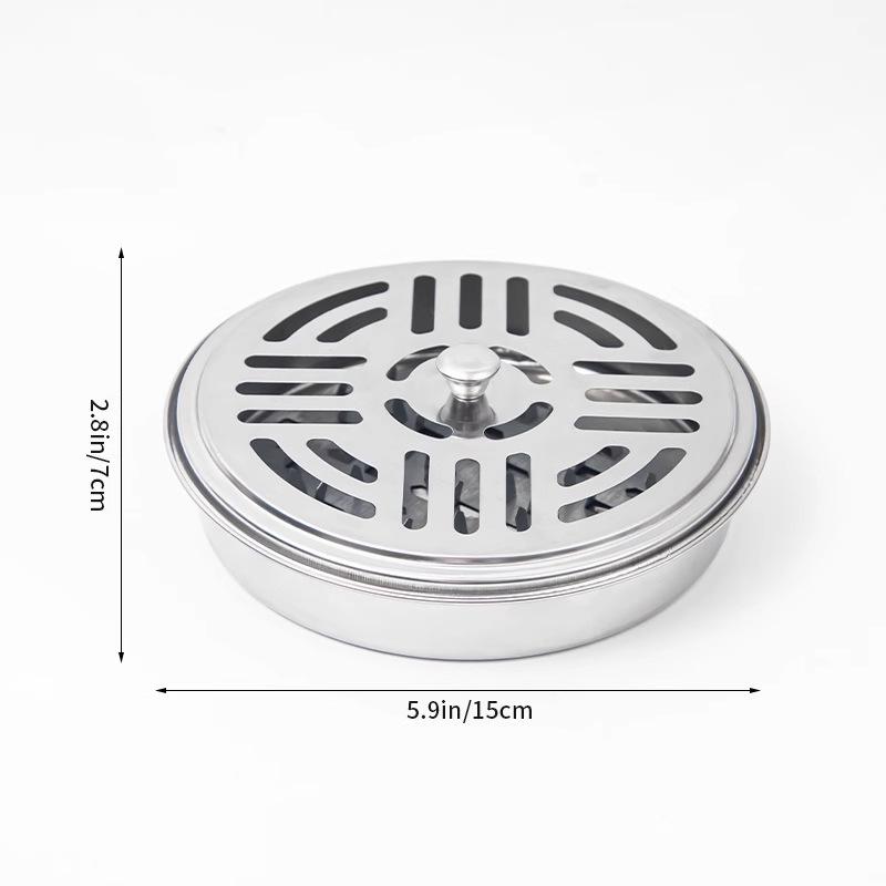 

Large Stainless Steel Mosquito Coil Holder & Ash Catcher Others