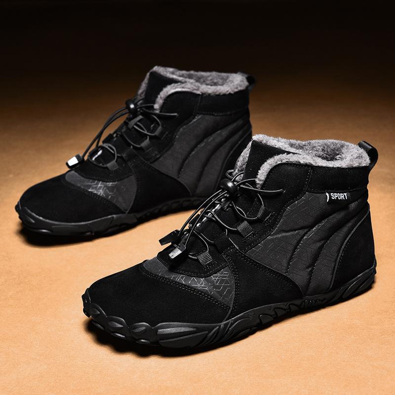 New outdoor couple high-top cotton shoes couple winter high-top anti-collision warm cotton shoes outdoor long-haired snow boots
