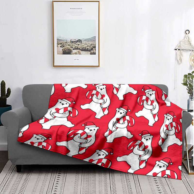 Home Decoration Plush Throw Sofa Blanket Bedspread Bed Fluffy Soft Blankets Decor Plaid Modern Halloween Merry Christmas Winter