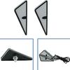 1Pair Motorcycle LED Triangle Half Circle Devil Eye Lights Car Tail Decorative Lamp Mini Eagle Eye Lamp Exterior Accessories