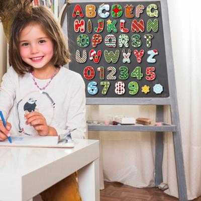 Ímã de Geladeira Educacional Infantil Alfabeto Número Fruta Animal Aprendizagem Pré-Escolar Casa Cozinha Lousa Armário Geladeira Decoração Magnética