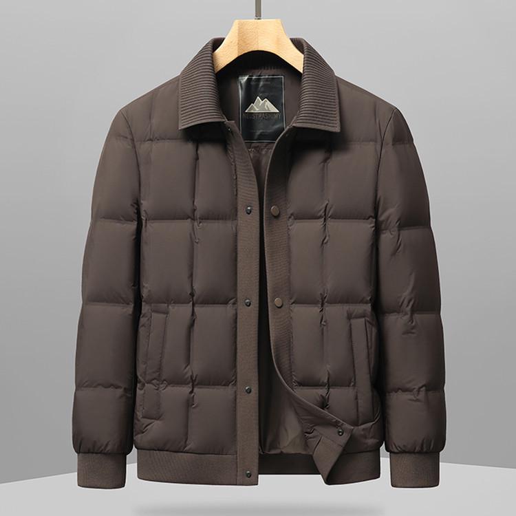 2025 Men's Versatile Lapel Down Jacket: Stylish & Warm Winter Outerwear for All Ages