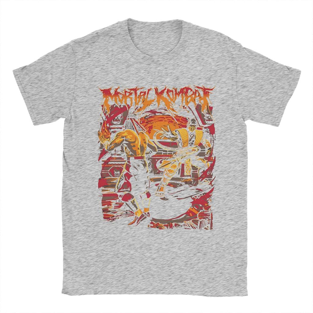 Oversized T-Shirt Summer Game Mortal Kombat Leisure T Shirts  Cotton Tshirt for Man Awesome Loose Short Sleeve Tops