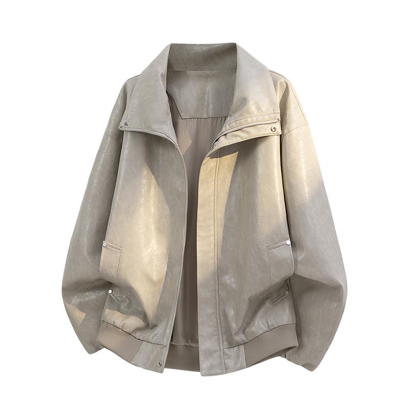 Spring and Autumn Collar Jacket, Men's Casual Jacket, Couple's Loose Versatile Jacket