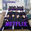 Kpop Boy Group 3 Pieces Duvet Cover Set, Fashion Group Portrait Print Bedding, Bedroom Home Textile Decor Without Pillow Core Comforter For K‑pop Fans