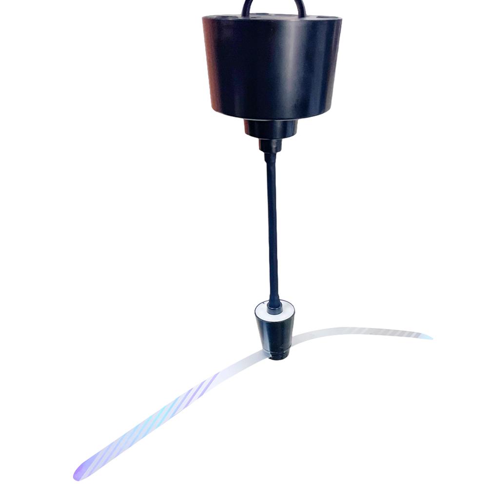 Fly Fans for Tables Fly Repellent Fan Soft Holographic Blades Flies Spinner with LED Light Hanging Bug Traps for Camping Fishing